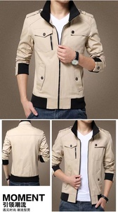 Düğme gevşeme açık ceket ile kaput yüksekliği kaliteli kumaş ceket olmadan erkek pamuklu ceket - Product Image 6