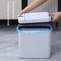 Poubelle à capteur de mouvement 5L, ouverture frontale fine, pour salle de bain, sans contact, avec couvercle lumineux, en matériau APS, modèle étroit
