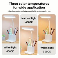 Lampe de bureau à LED pour la protection des yeux, idéale pour l'étude, le dortoir, alimentée par USB, petite lampe de table, lampe de chevet pour la lecture dans la chambre