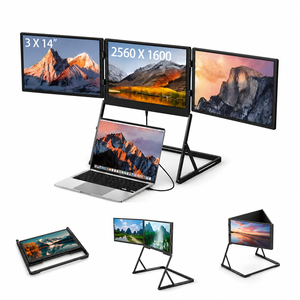 Oem portable screen travel triple monitor for laptop screen extender with Stand Foldable Office <b>Hdmi</b> Quad Outdoor <b>Usb</b>-<b>C</b> 14 Inch - Product Image 1