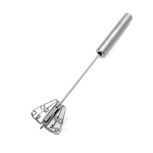 <span class=keywords><strong>Batteur</strong></span> à oeufs <span class=keywords><strong>manuel</strong></span> en acier inoxydable rotatif à poussée manuelle de 10 pouces pour mélanger, fouetter, battre et remuer - Product Image 3
