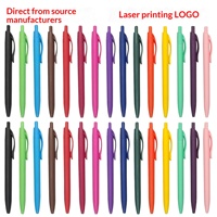Stylo bille à pression en plastique avec colle en spray, 1,0 mm, couleur macaron, nouveauté bonbon, cadeau d'hôtel, modèle FQ201, logo personnalisé, en stock