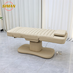 Camilla de Belleza Eléctrica Profesional Siman de 3 Motores con Base Dorada para Extensión de Pestañas, Masajes Faciales y Salón de Belleza - Product Image 4