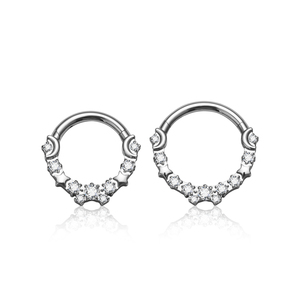 Piercing de <span class=keywords><strong>Titanio</strong></span> G23 ASTM F136 con Bisagra para Nariz, Anillo de Nariz 16G, Aro de Septum con Estrella, Joyería Corporal para Segmento de Oreja - Product Image 6