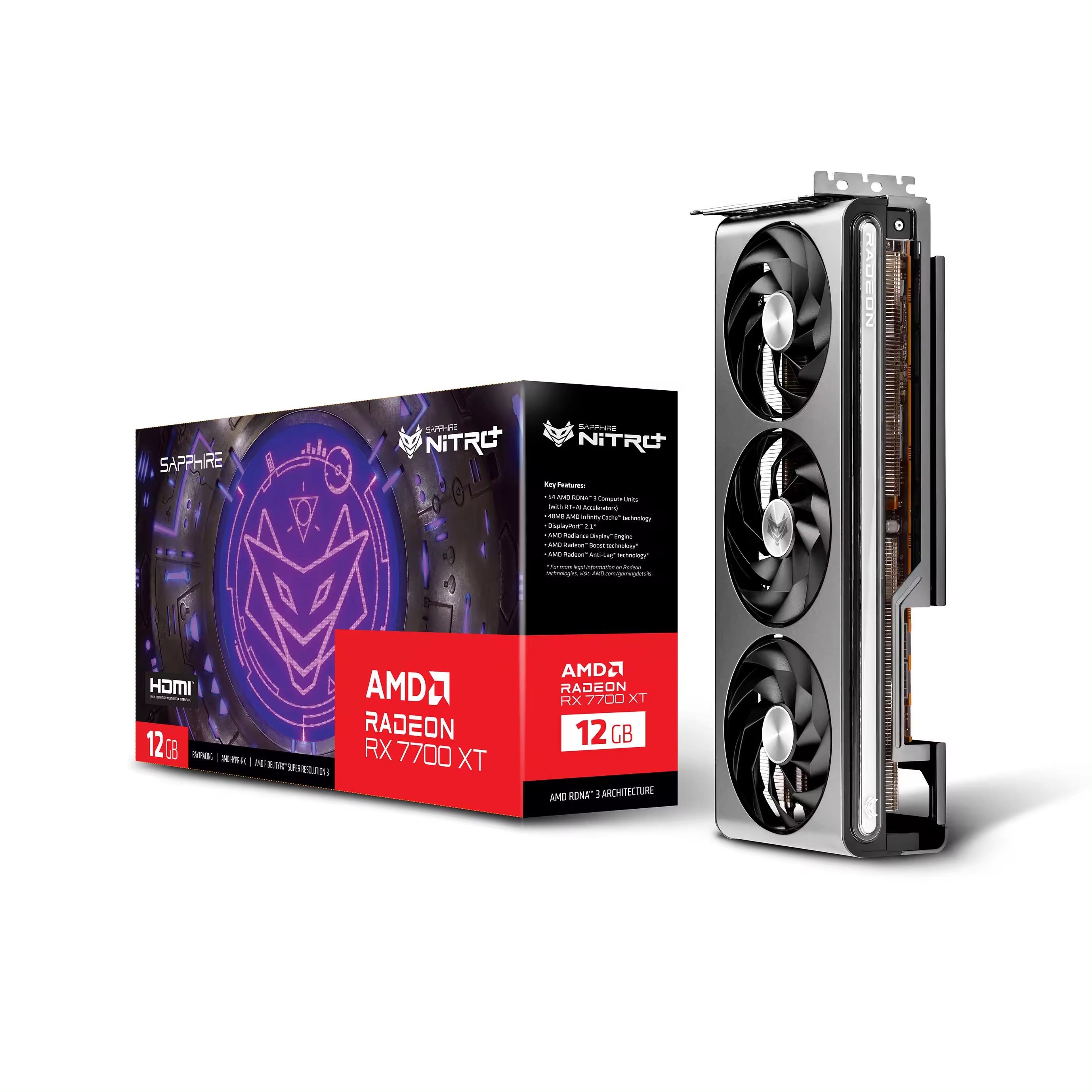 Sapphire NITRO+ AMD Radeon RX 7700 XT 12GB OC Gaming GPU