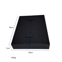RZ Coffret de Présentation de Bijoux de Luxe Grande Capacité en Cuir PU, Boîte de Rangement Élégante à Double Porte pour Colliers, Bracelets, Boucles d'Oreilles et Bagues