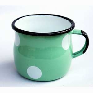 Taza de leche esmaltada, regalo de promoción personalizada, taza para beber esmaltada impresa, para el desayuno - Product Image 2