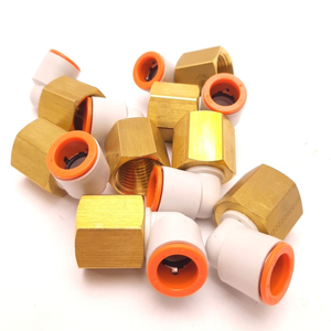 Banyak 8 Fitting Betina Kq2lf13-37a, 1/<span class=keywords><strong>2</strong></span> inci Npt Betina, Pipa, Sambungan Siku - Product Image 1
