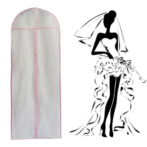 Benutzer definierte faltbare nicht gewebte Brautkleid Abdeckung Schutz Staub lange Logo Brautkleid Bezüge Kleider sack für Kleider