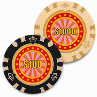Jetons de poker en céramique 39mm 43mm avec logo personnalisé 10g – Lot en gros professionnel pour jeux de société – Jeu de poker durable et de qualité supérieure