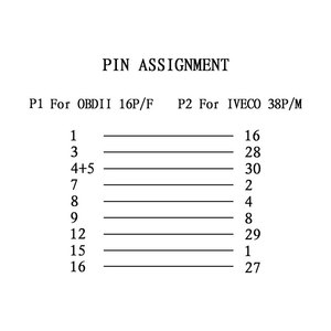 Cho Xe Tải <span class=keywords><strong>IVECO</strong></span> Bộ Chuyển Đổi OBD2 Cổng Kết Nối 30/38 Pin 16Pin Chẩn Đoán Tự Động Công Cụ Phân Tích Động Cơ Cáp Nối Dài OBD2 Bảo Hành 1 Năm - Product Image 5