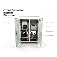 Générateur d'ozone haute pureté 5 à 80 g/h pour le traitement de l'eau circulante, élimination des algues, élimination des bactéries