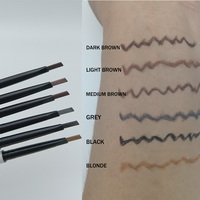 Lápiz Delineador de Cejas Blanco Personalizable 2026 con Punta Ultrafina Retráctil y Cepillo Espiral Separado para Cejas Naturales Precisas