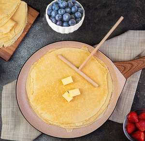 <span class=keywords><strong>Accesorios</strong></span> <span class=keywords><strong>para</strong></span> hacer crepes naturales, esparcidor de masa, herramienta esparcidora de masa, esparcidor de crepé de madera en forma de T y juego de espátula - Product Image 6