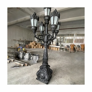 Ornamen jalan luar ruangan Modern lampu gantung besi cor lampu besi tempa untuk dijual - Product Image 3