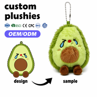 Aangepaste fruit pluche sleutelhanger hanger zacht PP katoenen vulling schattig dierenpopje verjaardagscadeau