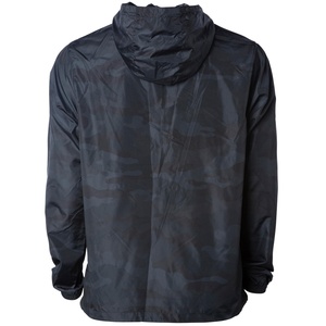 Veste coupe-vent pour homme personnalisée, sans motif, pour l'automne, avec broderie 3D, capuche, légère, résistante à l'eau, fermeture éclair - Product Image 2