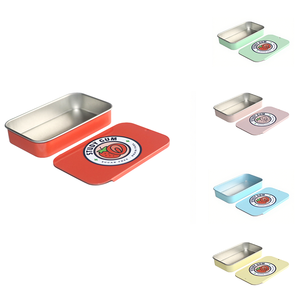 Ánh Sáng Xách Tay Tùy Chỉnh Hộp Thiếc Kích Thước Nhỏ Trượt Nắp Tin Trường Hợp Xà Phòng Rắn Nước Hoa Lip Balm Mints Trượt Top Kim Loại Hộp - Product Image 1