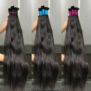 Cabelo humano 100% virgem em massa, cabelo humano cru não processado, com frete grátis para o Brasil