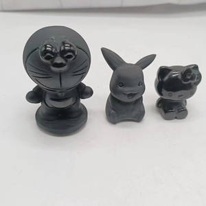 Cristalli Healing Stone Wholesale Black Obsidian Carving Black Obsidian Action Figure Hello Kitty Pokonyan <span class=keywords><strong>Pikachu</strong></span> Carving - Product Image 4