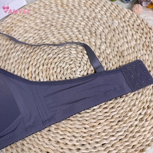 Amysi 811 # migliore vendita di biancheria intima sottile traspirante solida estate Plus Size 46-52D reggiseno Wireless <span class=keywords><strong>per</strong></span> donne grasse presa diretta di fabbrica - Product Image 5