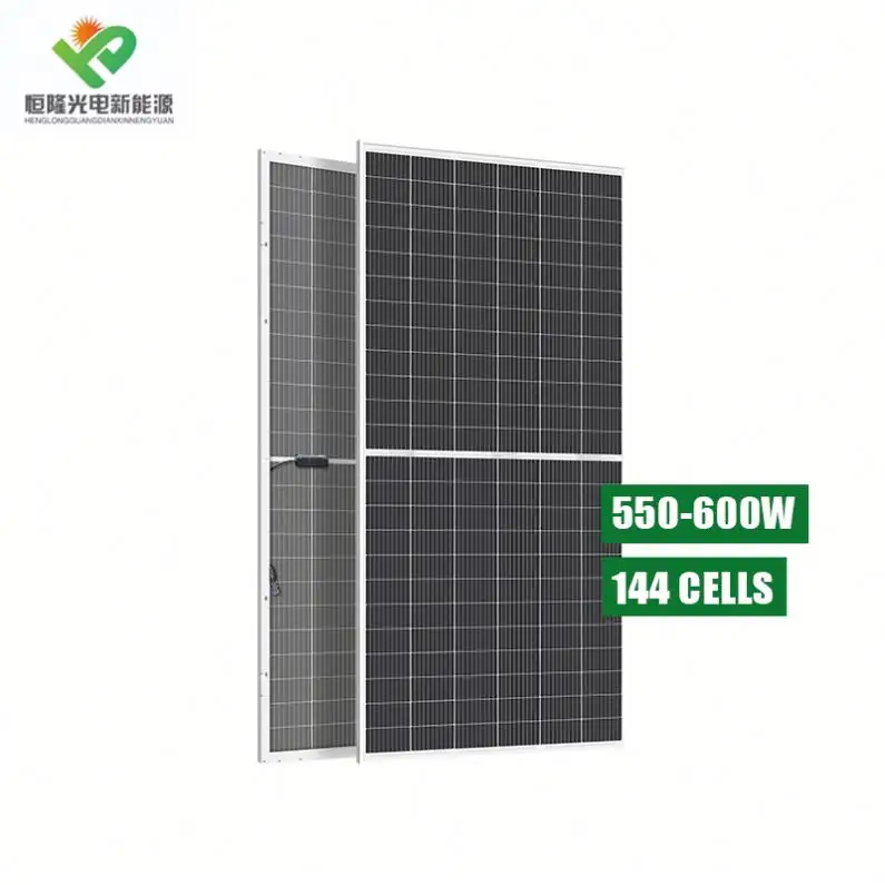 Solar 550W Sel 10bb 144 Separuh Potongan 550W Panel Solares Harga Bagus Stok Tersedia