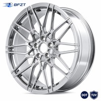 Jantes en alliage forgé sur mesure 18x7.5 pouces, 3 branches, face concave argentée, traitement de dessin d'échantillon OEM, export transfrontalier, roues 17-21 pouces