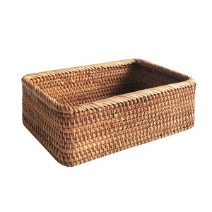 Hot decorate supplies food fruit bread hamper storage basket rattan gift basket