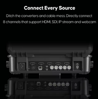 Osee GoStream Duet 8 ISO Kit Enregistreur et Lecteur de Diffusion en Direct Tout-en-un Professionnel 4 HD/SDI Commutateur Vidéo Multi-Caméras en Aluminium 14 pouces