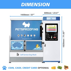 Mới lạ được thiết kế mới tự dịch vụ tự động đồng tiền hoạt động lớn con chó tắm trạm bán hàng tự động máy giặt - Product Image 2