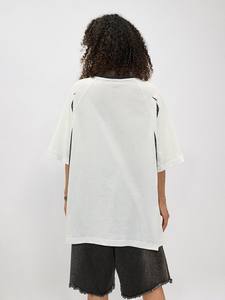 À la mode unisexe hommes course Style moto T-Shirt personnalisé épissage lourd manches courtes 100% coton coupe ample col rond - Product Image 4