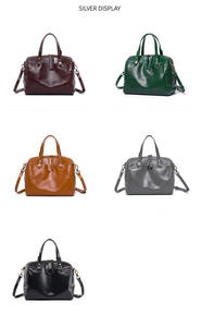 Vegetable <b>Tanned</b> <b>Leather</b> Square Zipper Closure Crossbody <b>Handbag</b> Top Layer Cowhide Large Tree for Vintage Fashion Casual - Product Image 3