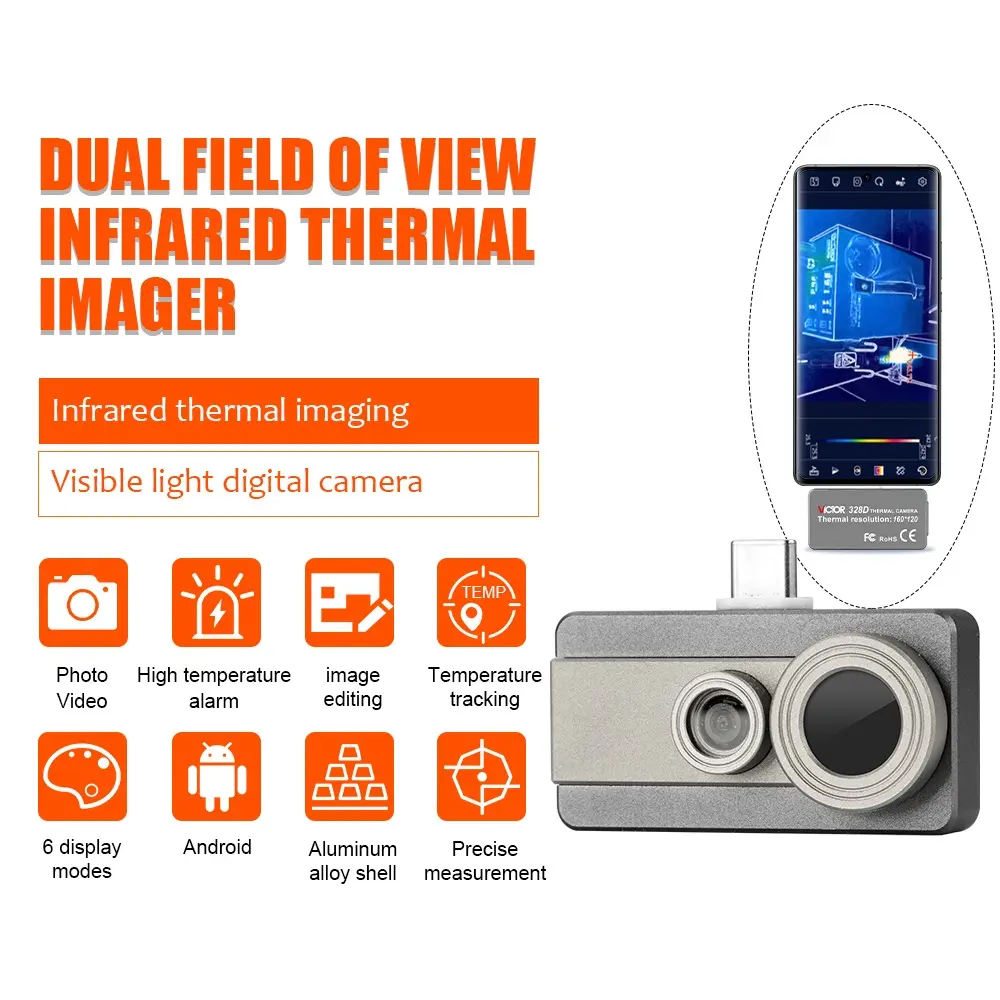 VICTOR 328D infrared thermal imager visible light digital camera with 640x480 auxiliary imaging,excellent imaging effect
