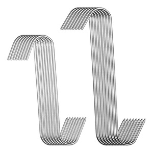 Stainless Steel <b>S</b> <b>Hooks</b> 10 Pack Heavy Duty Kitchen Storage <b>Hooks</b> For Bathroom Clothes Meat Hanging Organizing <b>Hook</b> - Product Image 1