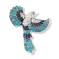 XILIANGFEIZI Broche vintage européenne/américaine exagérée en forme d'oiseau, colibri, accessoires de luxe pour cadeau de mariage, vente en gros