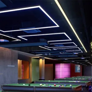 LED linier aluminium lampu meja kolam Super terang biliar kolam renang Snooker 1.2*2.4m lampu liontin persegi panjang