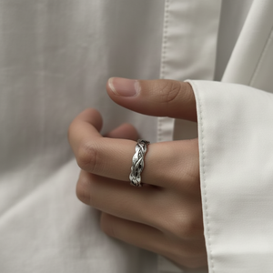 Vendita calda all'ingrosso regolabile anello di apertura in stile corea semplice gioielli per ragazze carine con intarsio 18K - Product Image 1