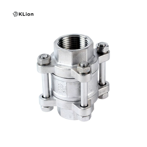 Válvula de Bola de Tres Piezas de Acero Inoxidable 304 KLION RTS, Vertical, Antirretorno, con Resorte, Sellado de PTFE, Rosca de Puerto de 1/4"-4" - Product Image 2