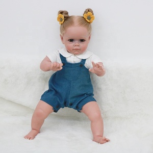 Muñeca de bebé Reborn realista de 24 pulgadas para recién <span class=keywords><strong>nacido</strong></span>, muñeco de bebé de silicona suave de vinilo completo - Product Image 2