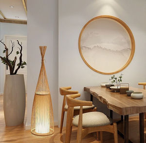 Lumières extérieures faites à la main petite suspension en osier pendentif en rotin tissé léger - Product Image 2