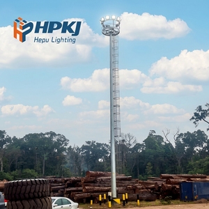 Hepu Hot-dip Galvanized Steel Outdoor High Mast Light Poles 30m 40m 50m Polygonal Column Lamp for Sport Stadiums and <b>Squares</b> - Product Image 6