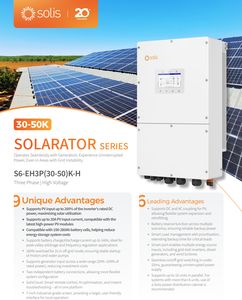 ระบบไฮบริดเชิงพาณิชย์ 480V แรงดันสูง สำหรับระบบกักเก็บพลังงานแสงอาทิตย์ขนาดใหญ่ ไฮบริด 50 กิโลวัตต์ - Product Image 3