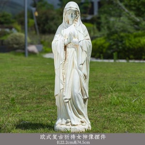 Escultura <span class=keywords><strong>religiosa</strong></span> de Estatua de la Virgen María de mármol tallada a mano para jardín de Iglesia Católica al aire libre - Product Image 3