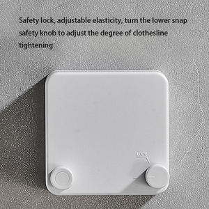 Línea de lavandería retráctil Invisible <span class=keywords><strong>Cable</strong></span> de acero inoxidable 304 <span class=keywords><strong>para</strong></span> Hotel, hogar, balcón, baño, <span class=keywords><strong>tendedero</strong></span> sin Taladro - Product Image 3