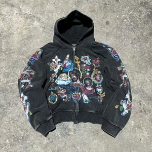 <span class=keywords><strong>Felpa</strong></span> con <span class=keywords><strong>Cappuccio</strong></span> e Zip Personalizzata con Stampa di Lettere in Stile Retrò Rock, 100% Cotone Lavato, per <span class=keywords><strong>Uomo</strong></span> - Product Image 6