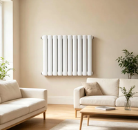 Radiateur en acier anthracite de 800 mm, vertical et horizontal, rectangulaire, à fixation murale, avec revêtement en poudre