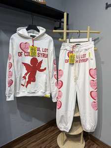 Hochwertiges 'Awful Lot of Cough Syrup' Hoodie-Hosen-Set mit Baumwolldruck, Individueller Grafik-Sweater und Hoodie für Herren - Product Image 4