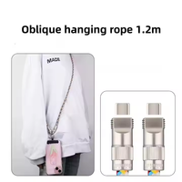 Cable de Datos con Cordón para Teléfono Móvil, Trenzado de Cobre Puro de 1.2M, con Carga Tipo-C a Tipo-C, 12 Meses de Garantía