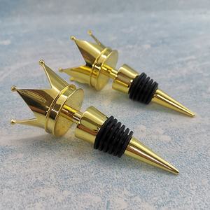 Ücretsiz örnek 3D kraliyet taç çinko alaşım şarap şişesi tıpalar Metal yenilik hediye 3D komik taç şarap şişesi stoper - Product Image 3