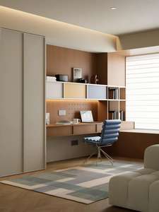 Módulo de Oficina para el Hogar, Incluye Mesas, Estantes y Sillas, <span class=keywords><strong>Armarios</strong></span> de Estudio Personalizados y Producción de <span class=keywords><strong>Armarios</strong></span> de Pared Completos - Product Image 2